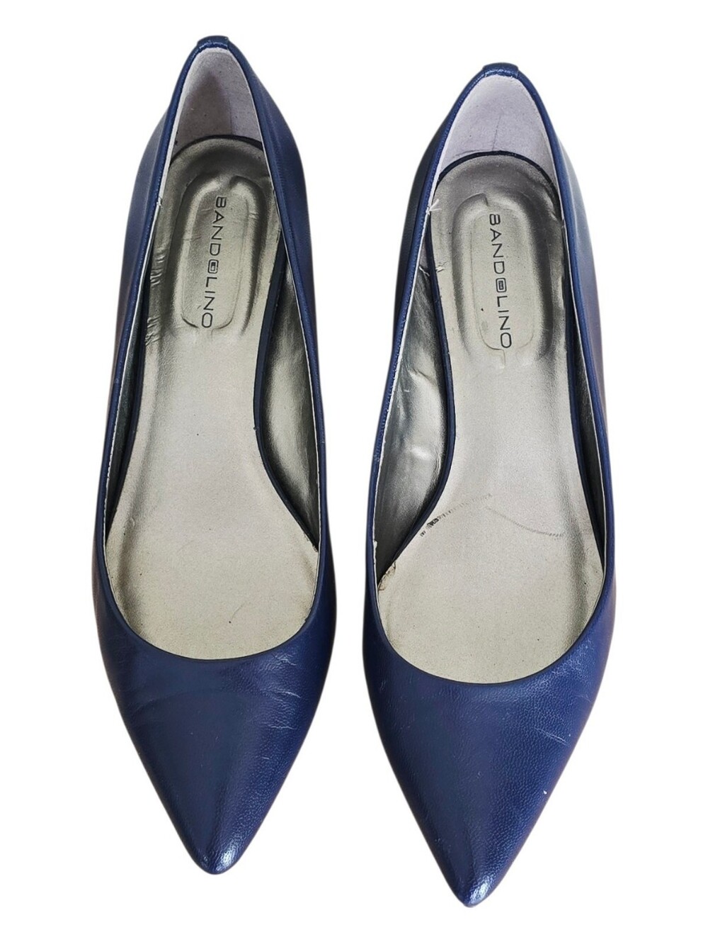 Bandolino Women's Dark Navy Pointed-Toe Kitten Heel Pumps 7.5M